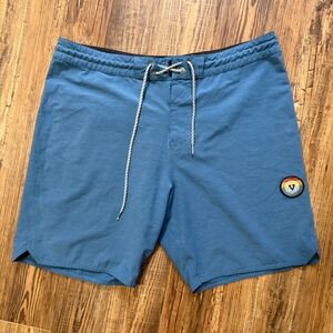 Vissla Board Shorts Mens 36 Blue Coconut Stretch Surf Swim Trunks Coastal Prep‎
